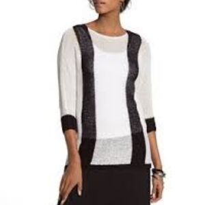 Chicos Vertical Stitch Vanessa Pullover